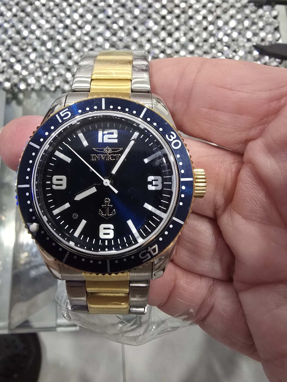 Invicta Men's Two-Tone Blue Dial Dive Watch